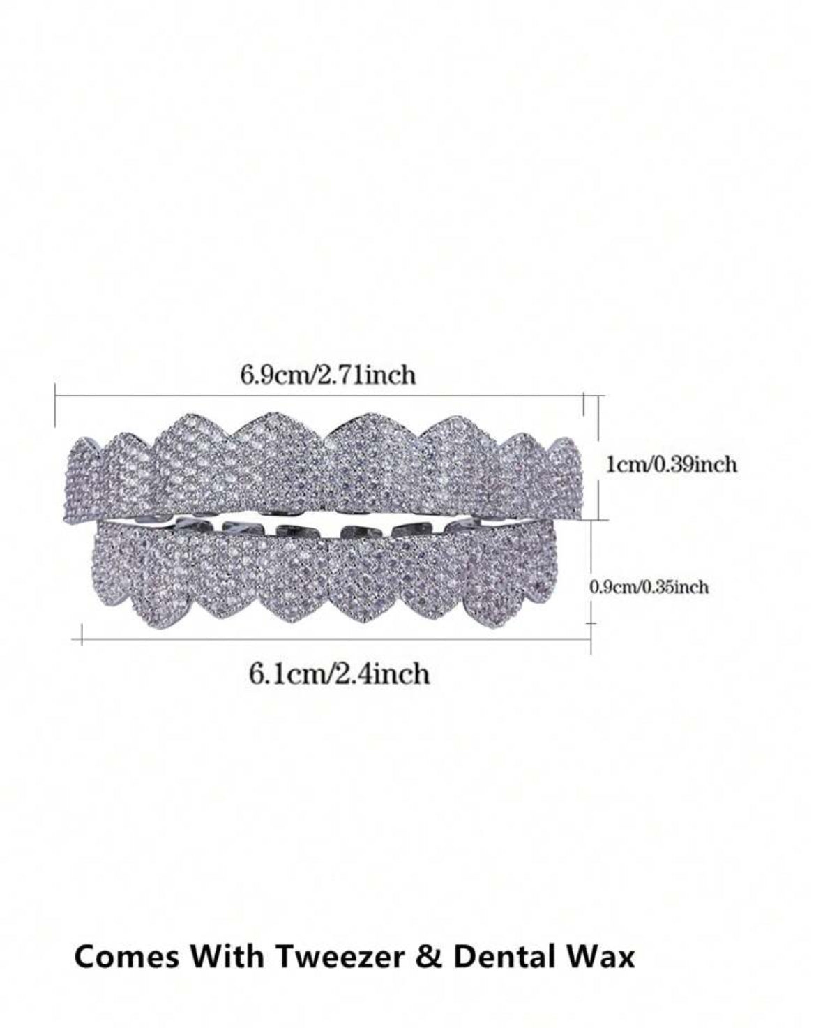 18k Gold plated icy grillz