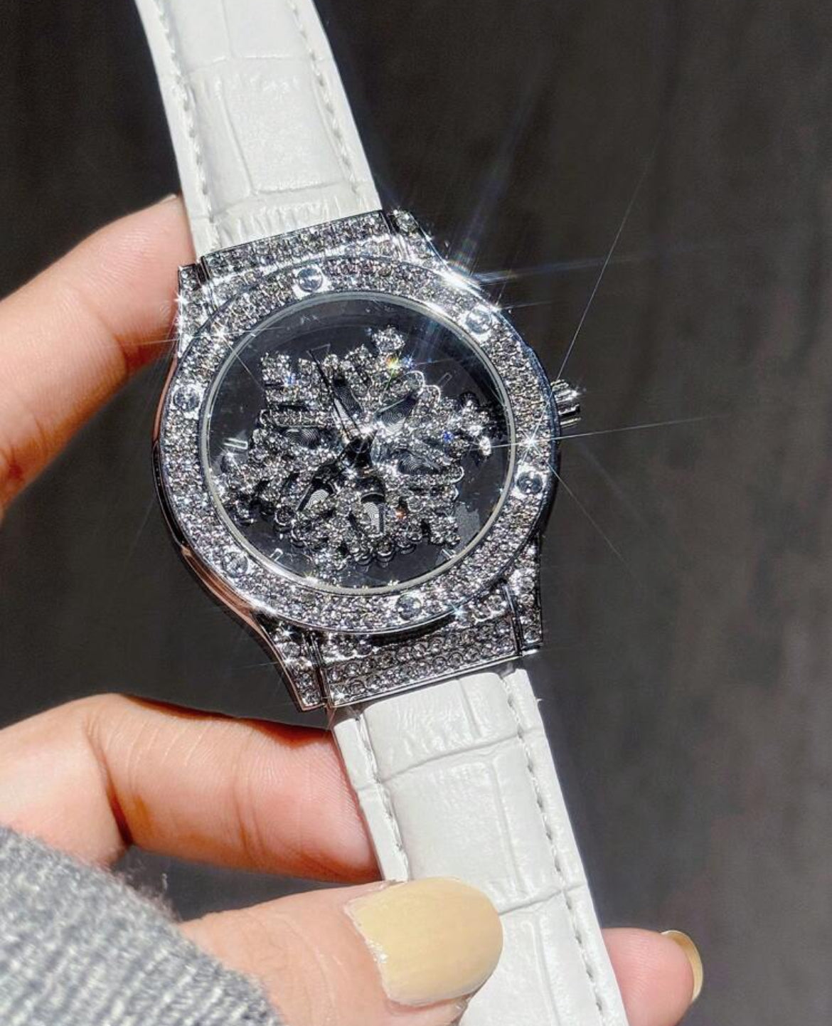 Snowflake Transparent Icey Womans Watch