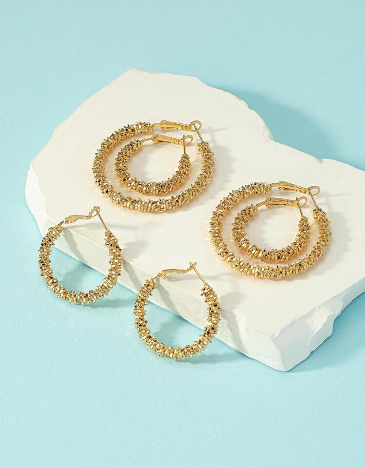 3pairs Rhea Hoop earring set