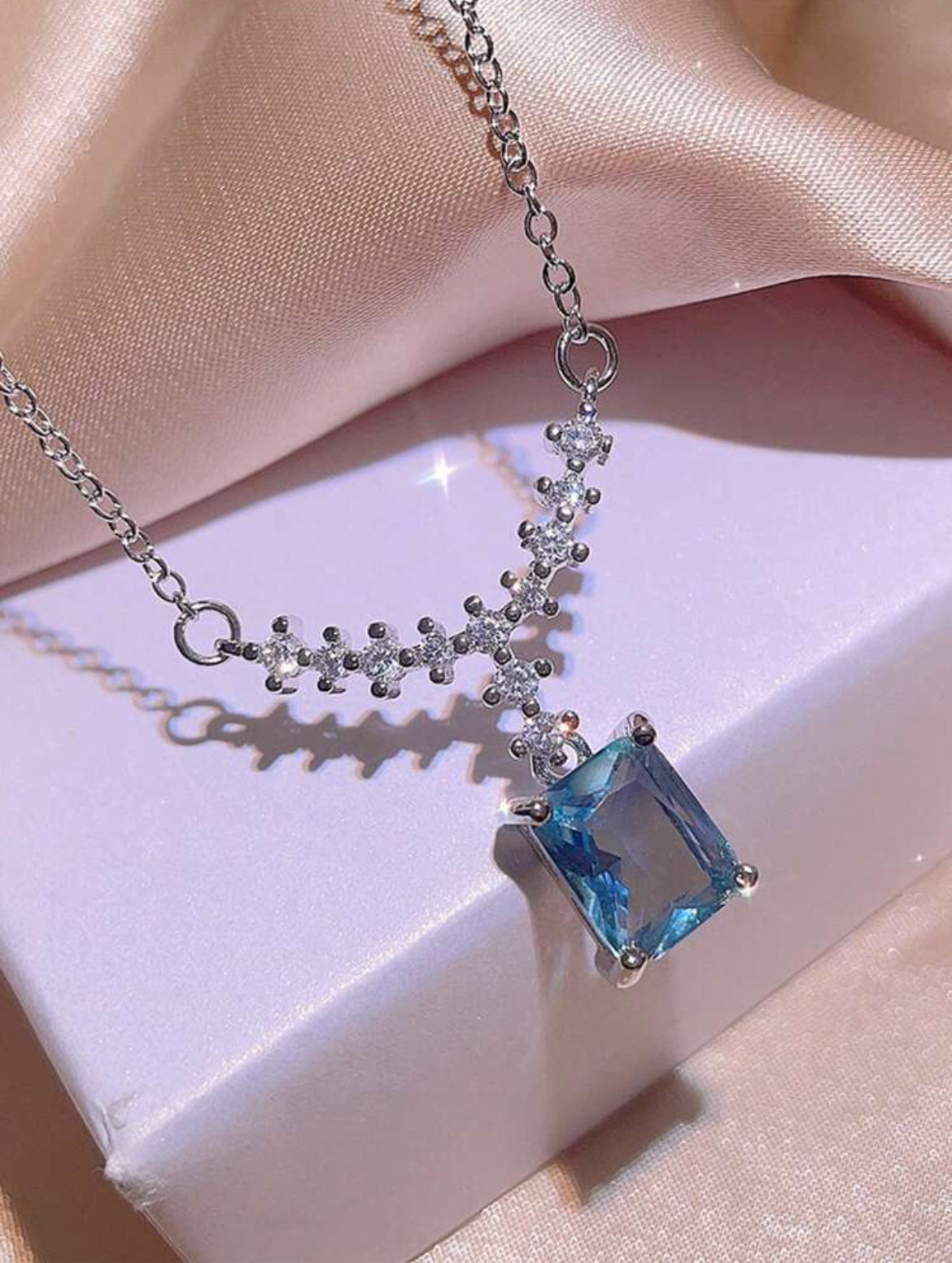 4pc Sapphire crystal elegant set