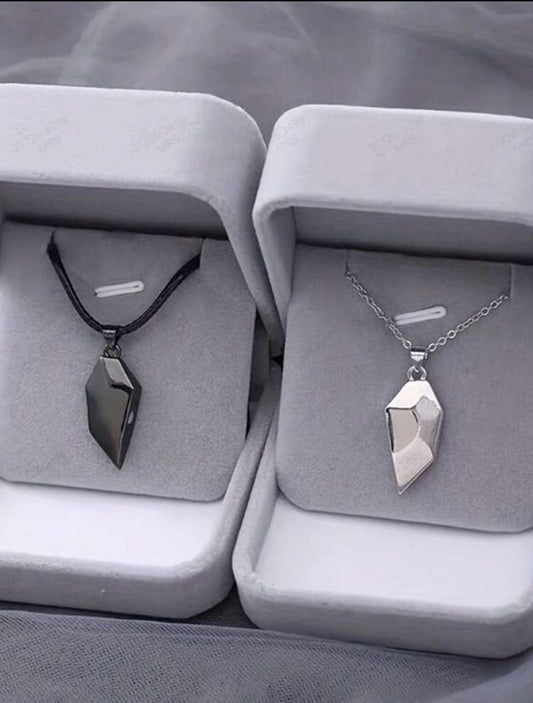 2pc Heart Couple Necklace set