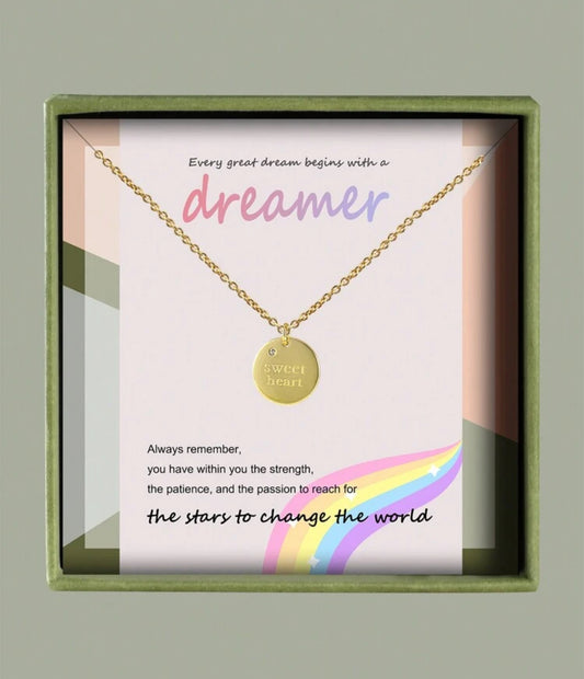 “Sweetheart” engraved necklace