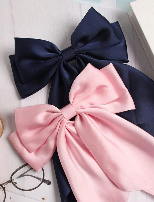 2pc large bow hair clips