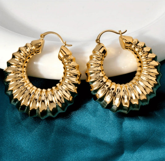 Lilac Stainless Steel Hoop Earrings