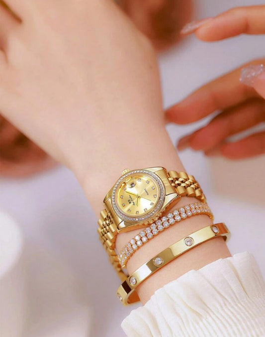 Bee Sister Elegant Gold Watch for ladies