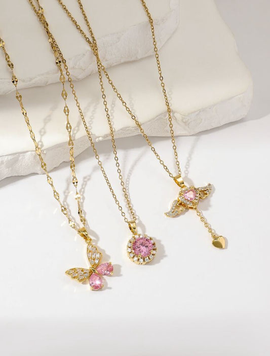 3pc Pinkie Luxury Necklace Set