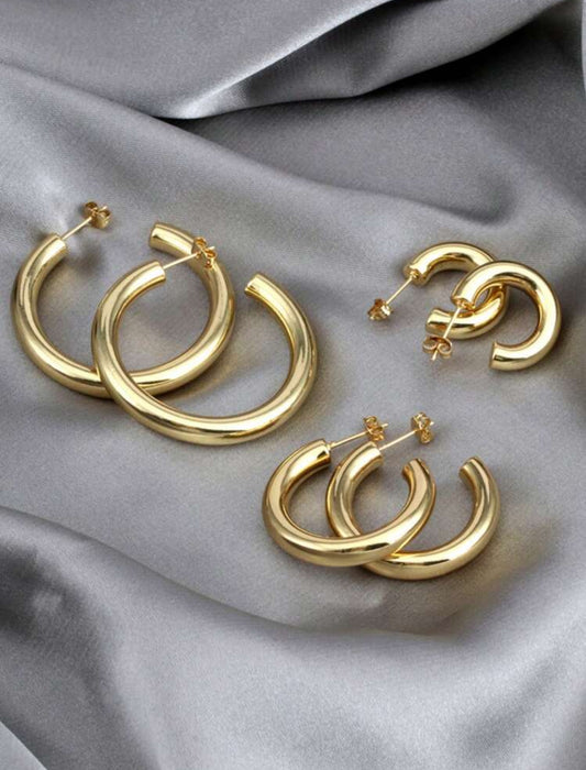 Monica gold earrings set