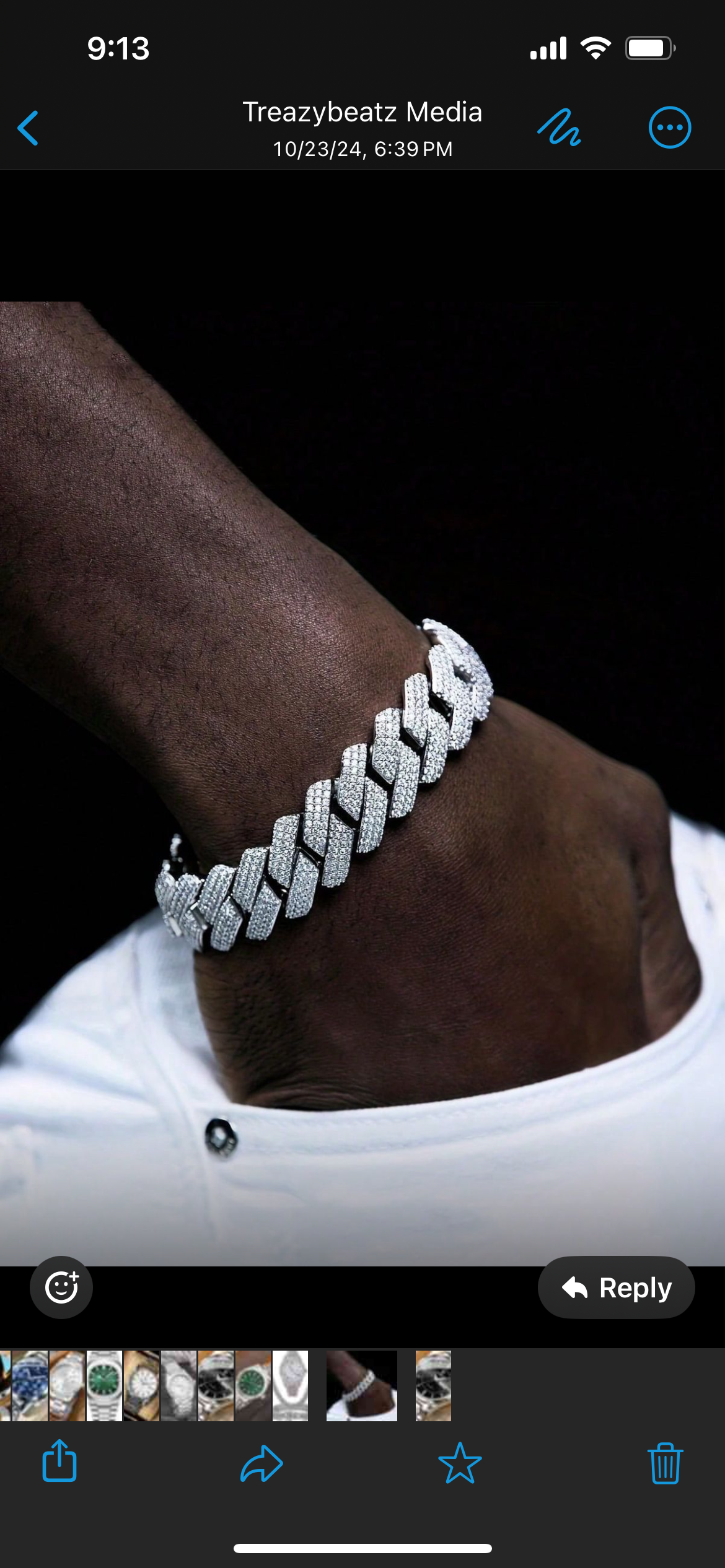 Drill Icey Bracelet for men