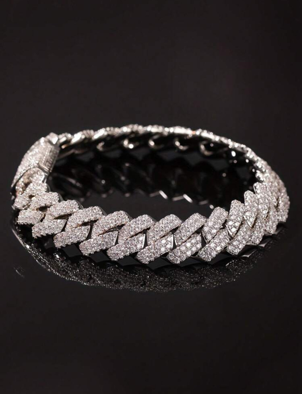 Box buckle Icy bracelet for men