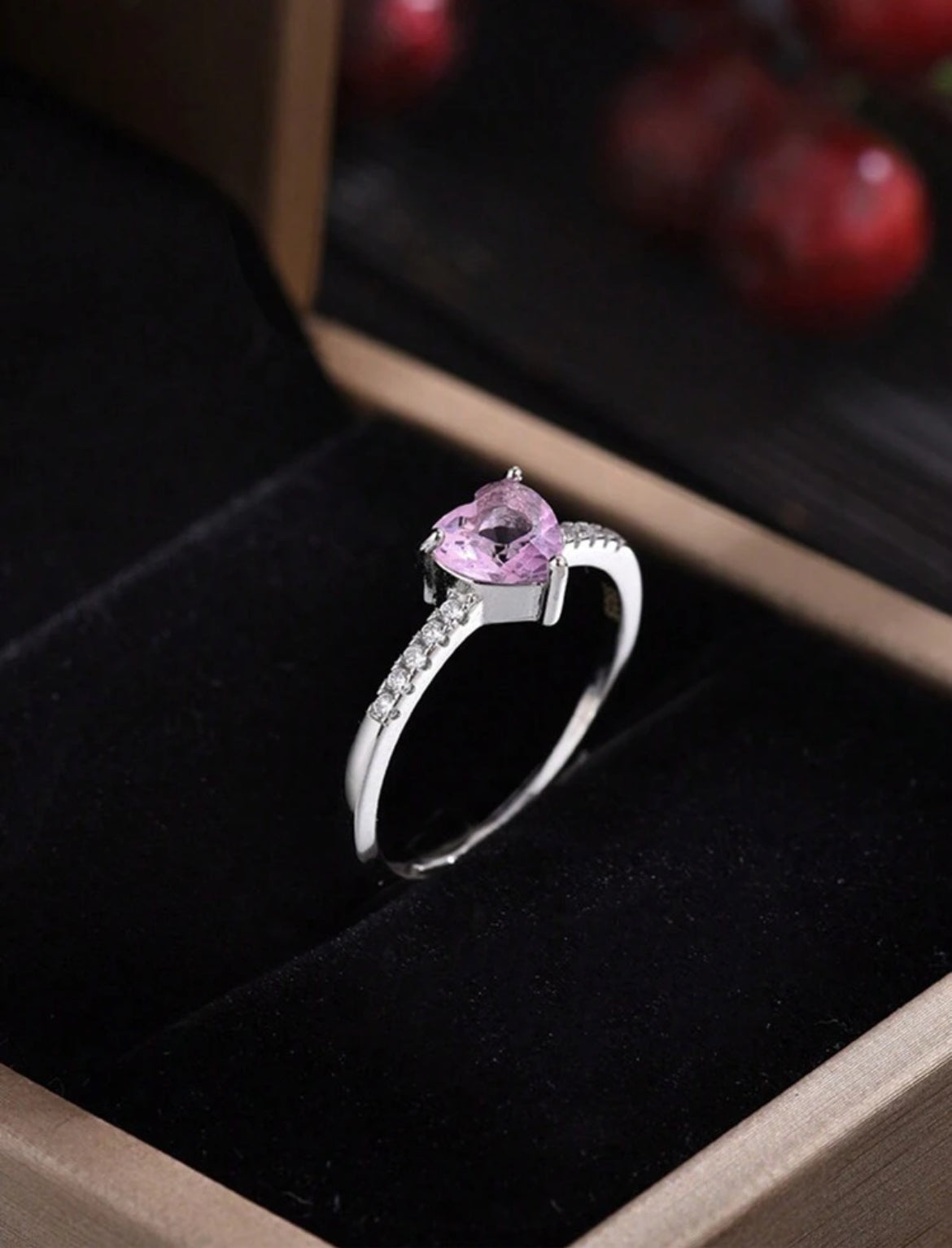 Rose Heart Shaped Ring