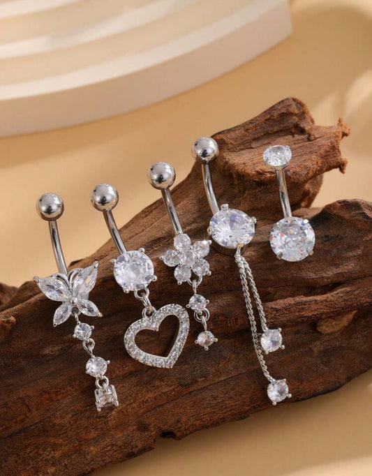 5pc Bree Belly Ring set