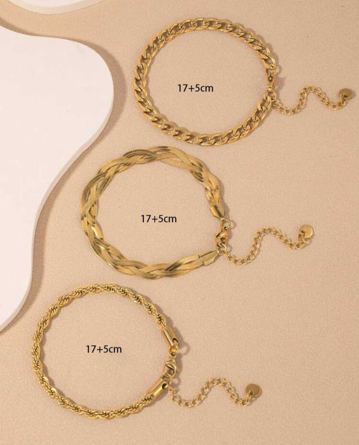 3pc Maggy Stainless Steel Bracelet Set