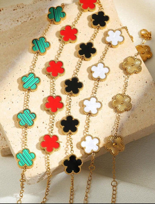 Lina Stainless steel Clover Bracelet