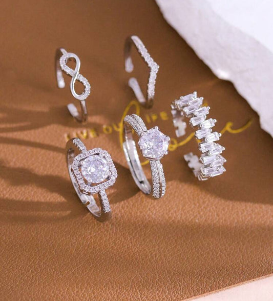 5pc Vada Elegant Ring Set