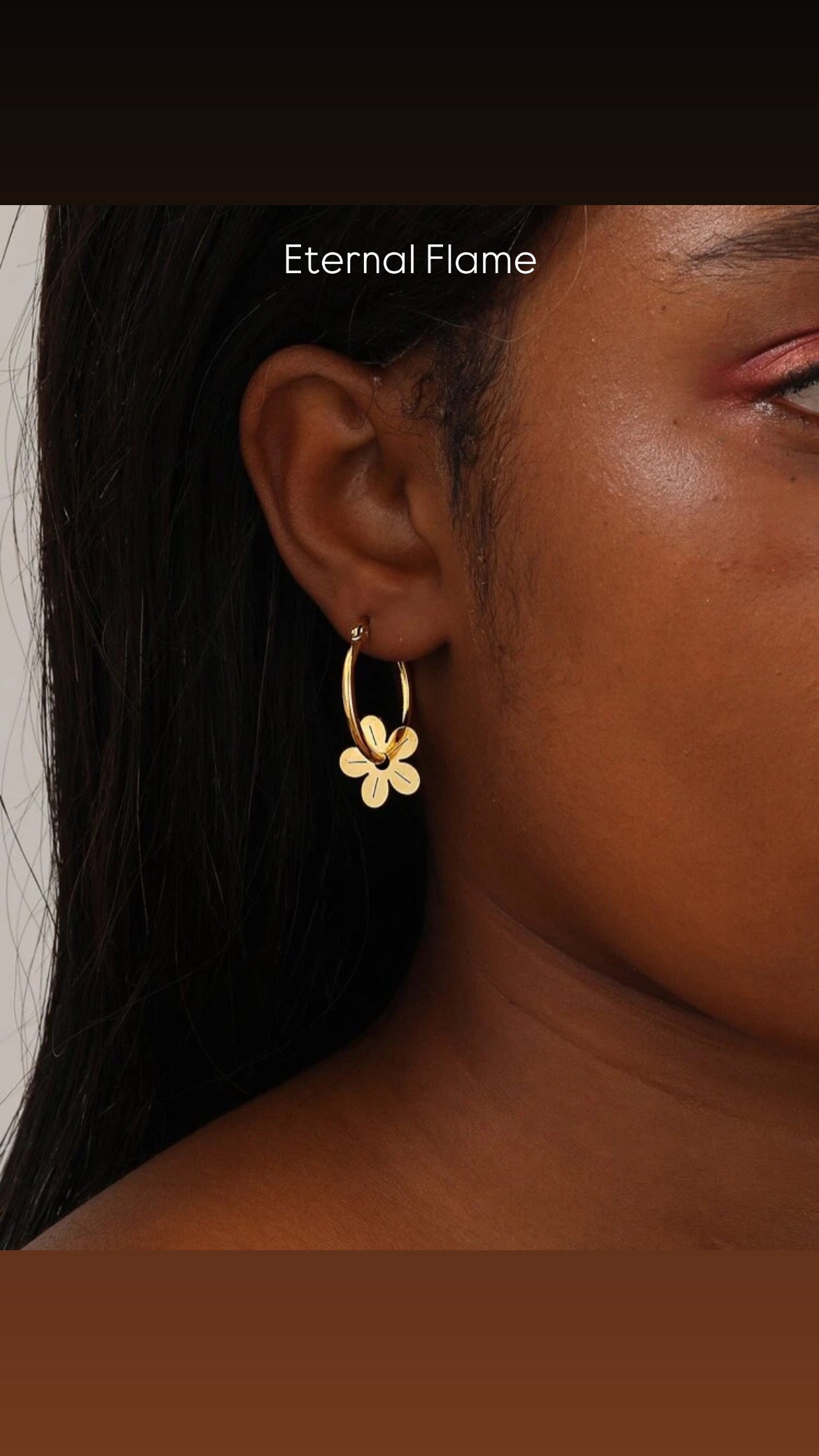 Floral stainless steel earrings