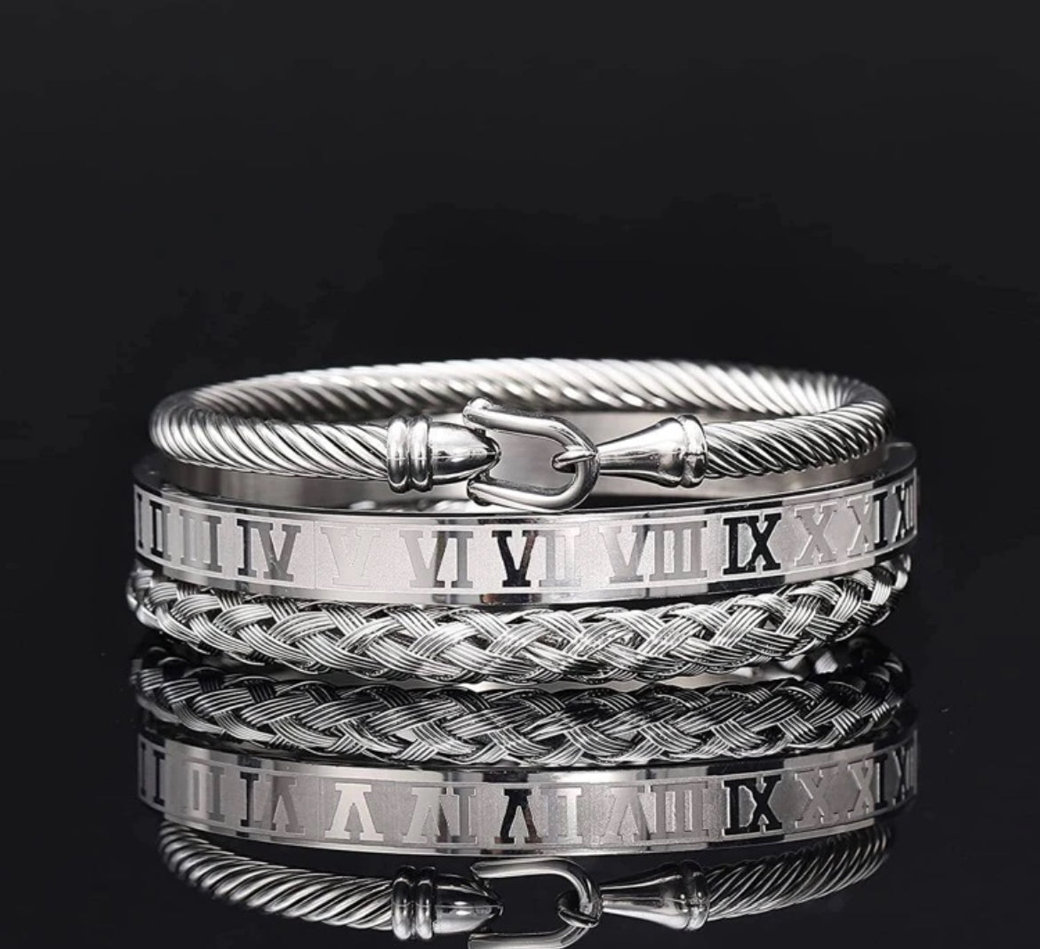 3pc Men’s Arrow Bracelet Set