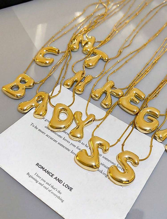 Chucky 3D initial necklace