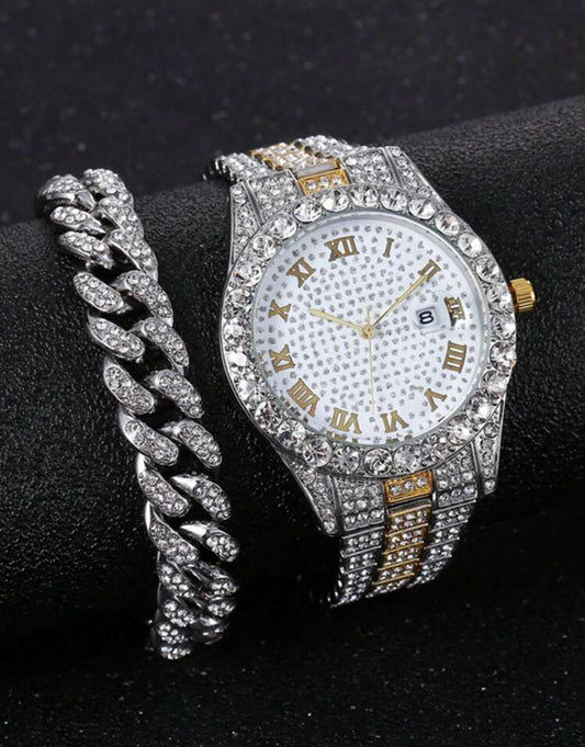 Marvin Men’s Ice Watch & Bracelet Set