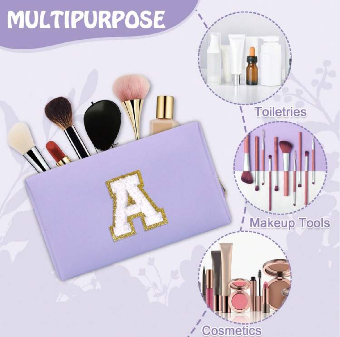Personalized makeup bag