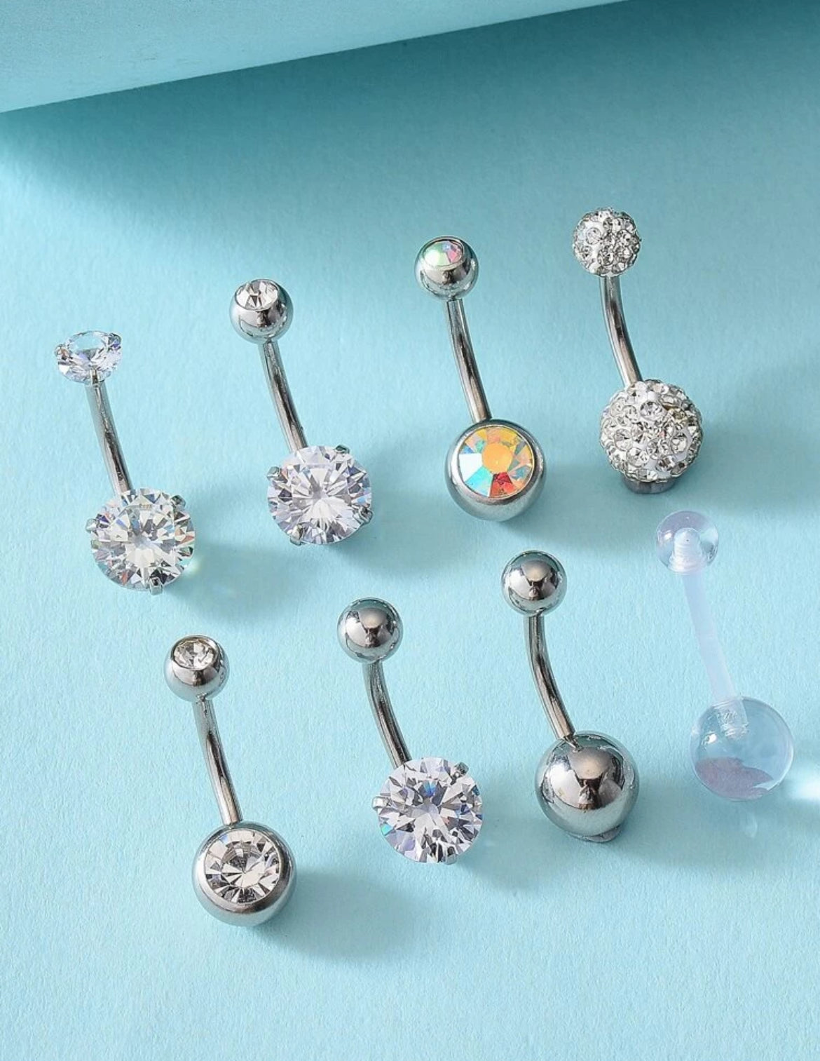 8pc Baylin Belly Ring set