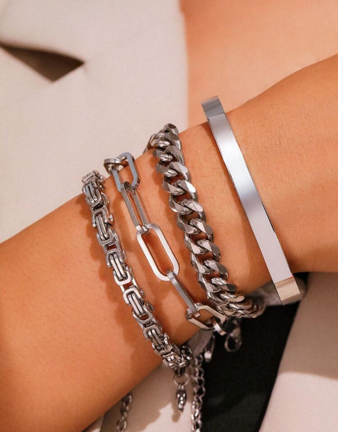 4pc Becky Stainless Steel bracelets