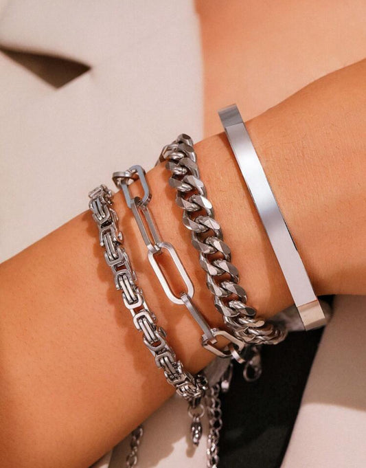 4pc Becky Stainless Steel bracelets