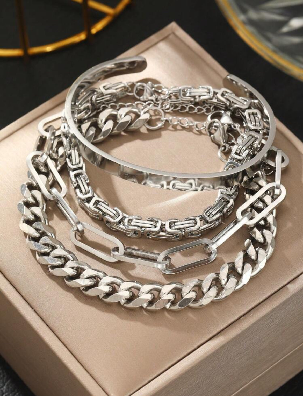4pc Becky Stainless Steel bracelets
