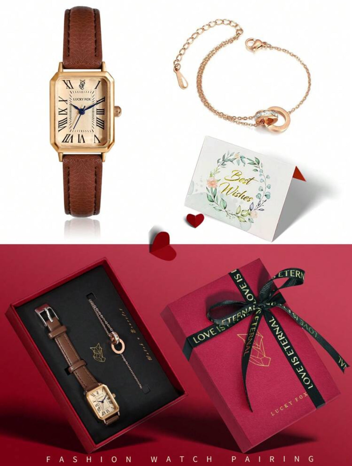 Lucky Fox Watch & bracelet Set