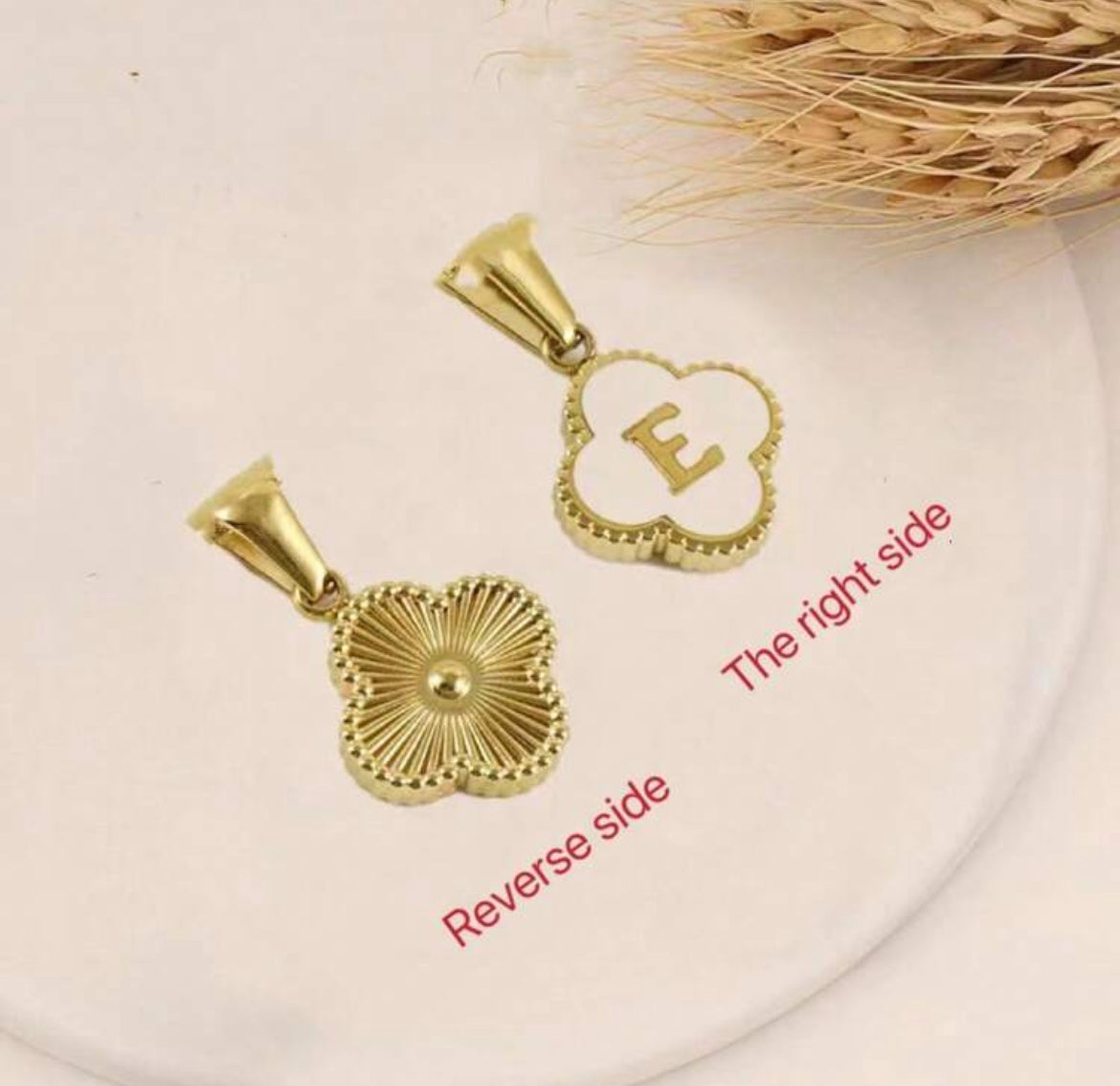 Clover Initial Necklace