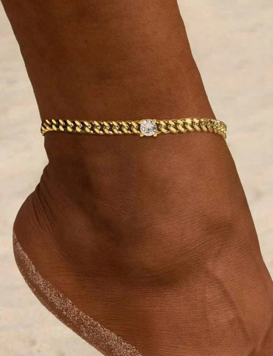 Callie elegant gold plated anklet