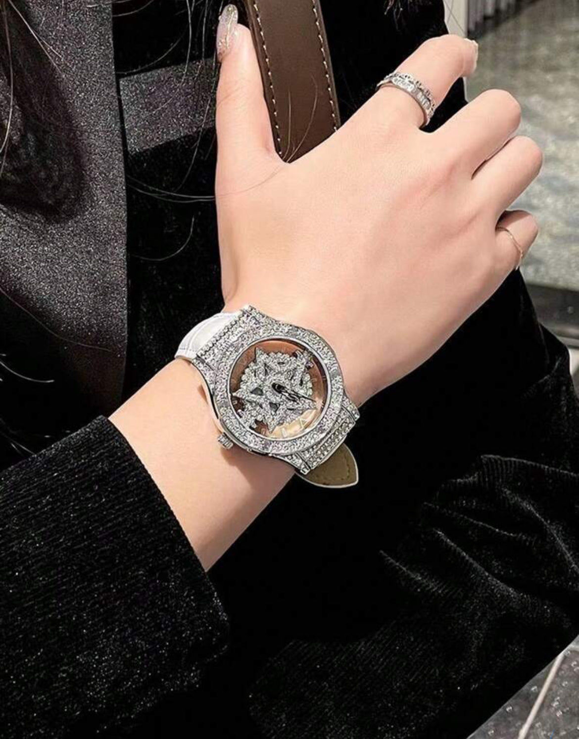 Snowflake Transparent Icey Womans Watch