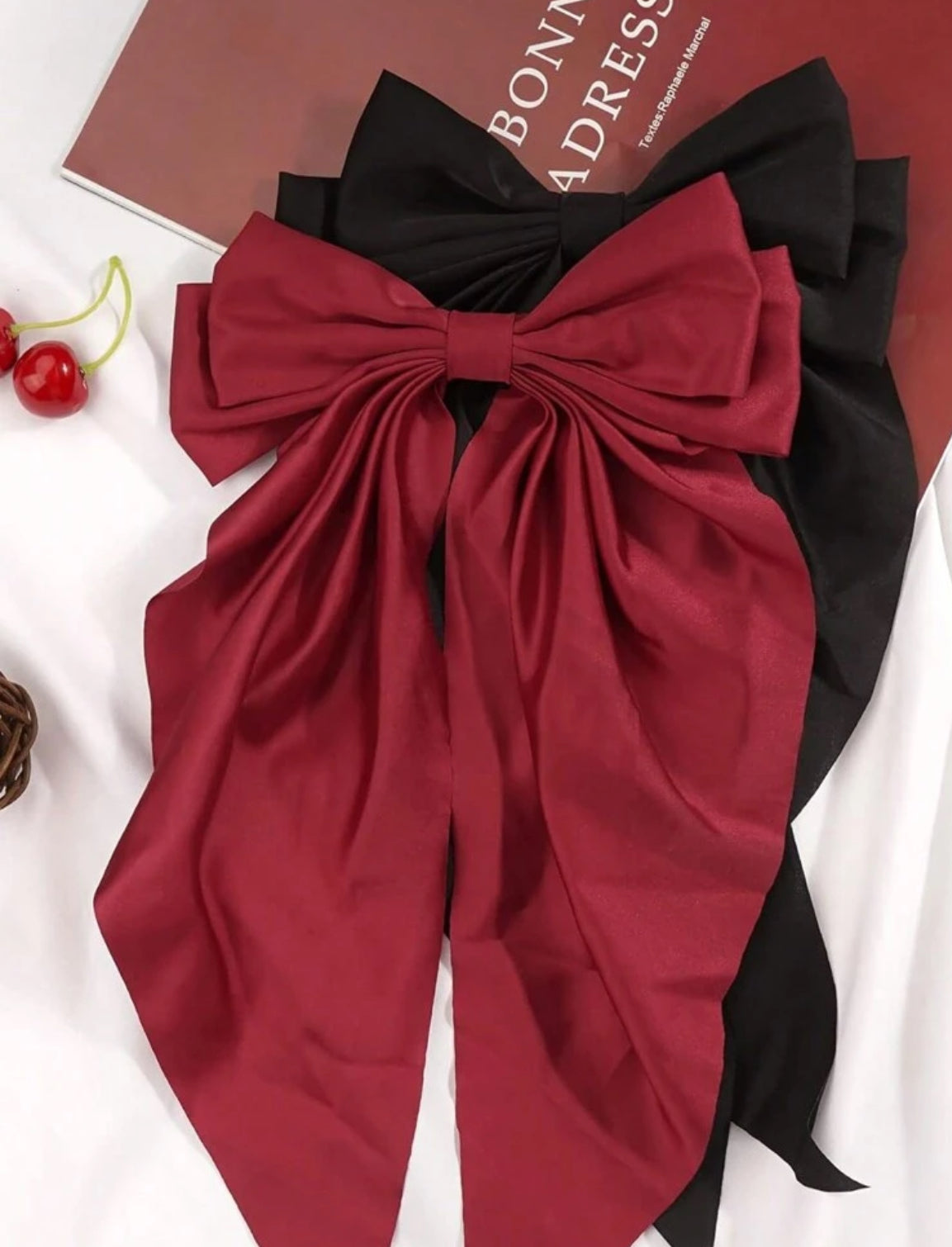 6pc Large Bow hair clips