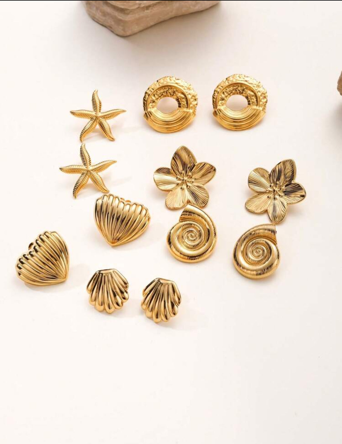 18K Gold plated Aquamarine Earrings