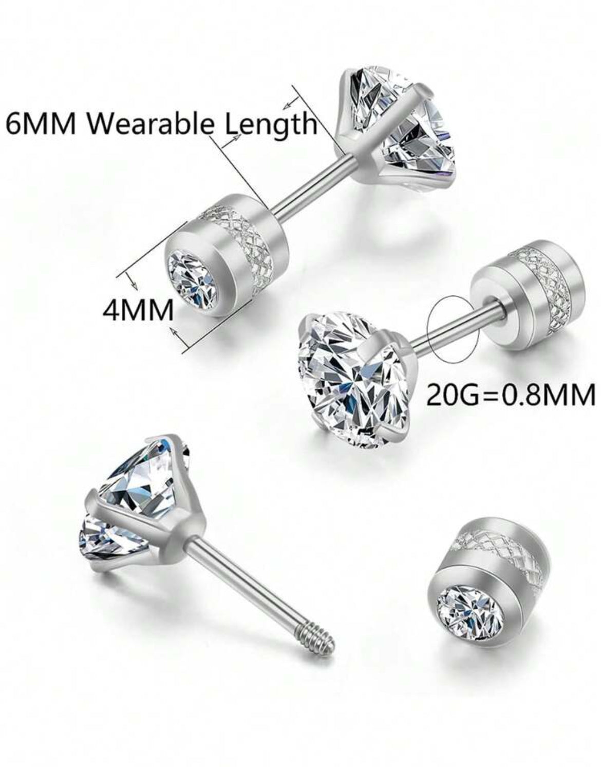 18K gold Diamond Stud earrings