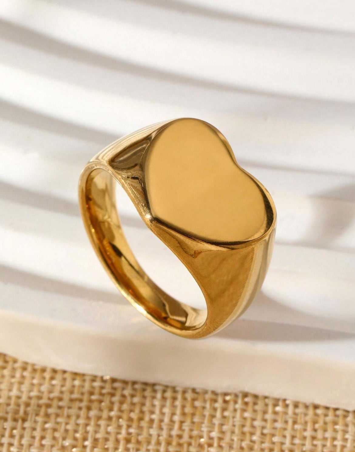 Eden Titanium Steel 18K gold plated rings