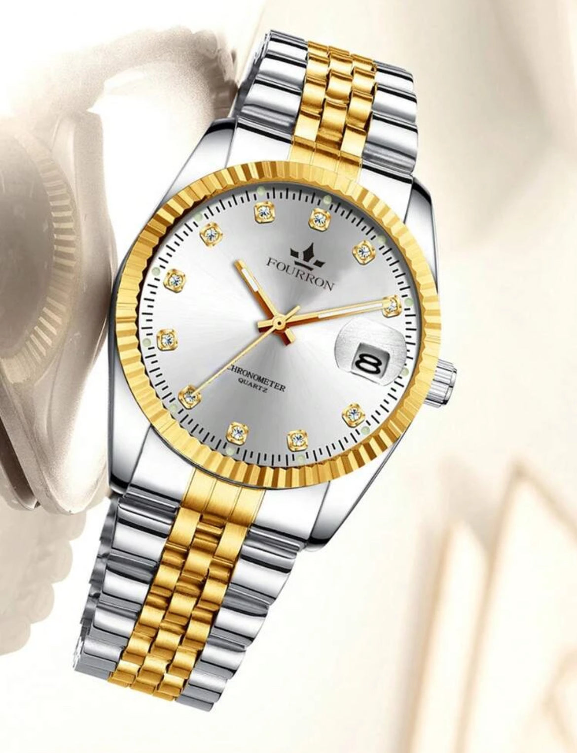 Fourron men’s stainless steel watch