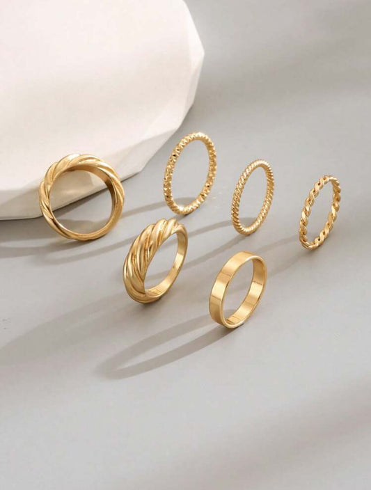 6pc Anello Ring set