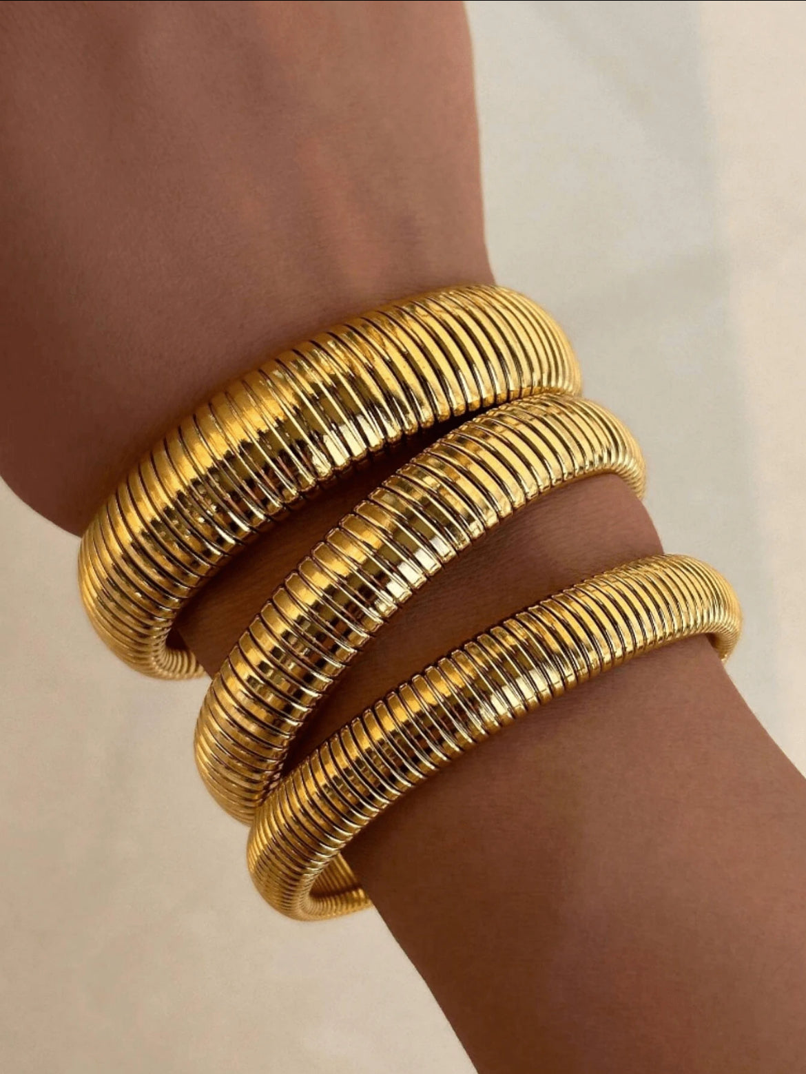 Mercury 18K gold plated bracelets