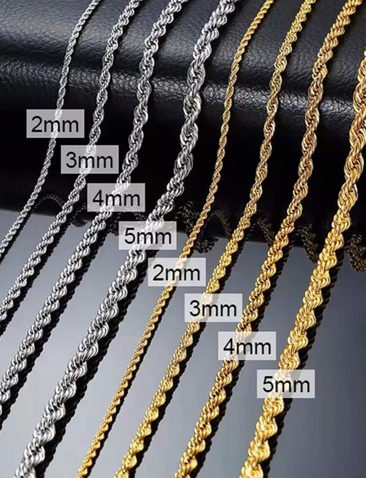 Men’s twisted rope chain