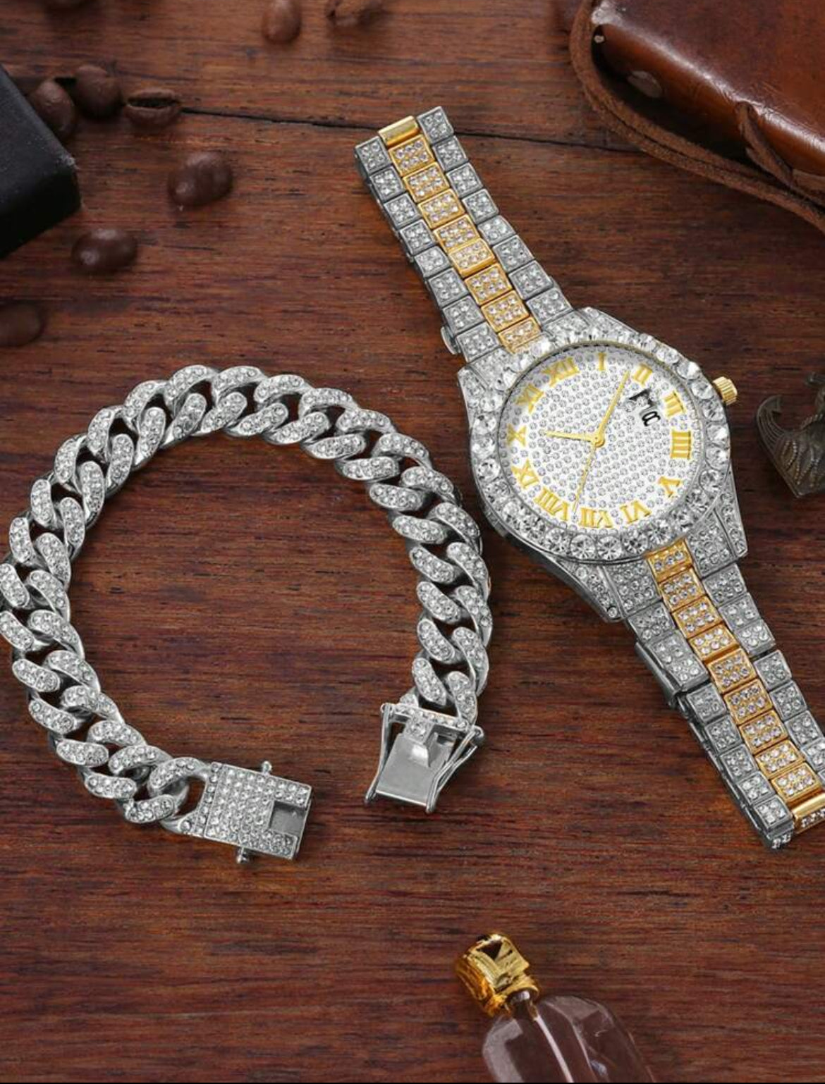 Marvin Men’s Ice Watch & Bracelet Set