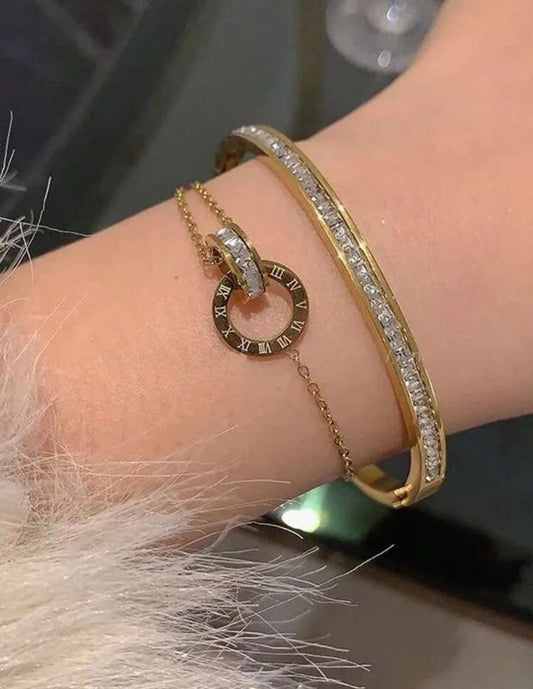 2pc Roxane Stainless Steel bracelet set