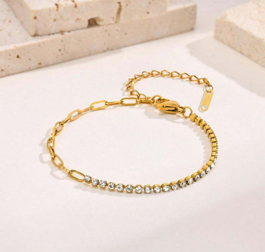 18K gold plated Splice bracelet