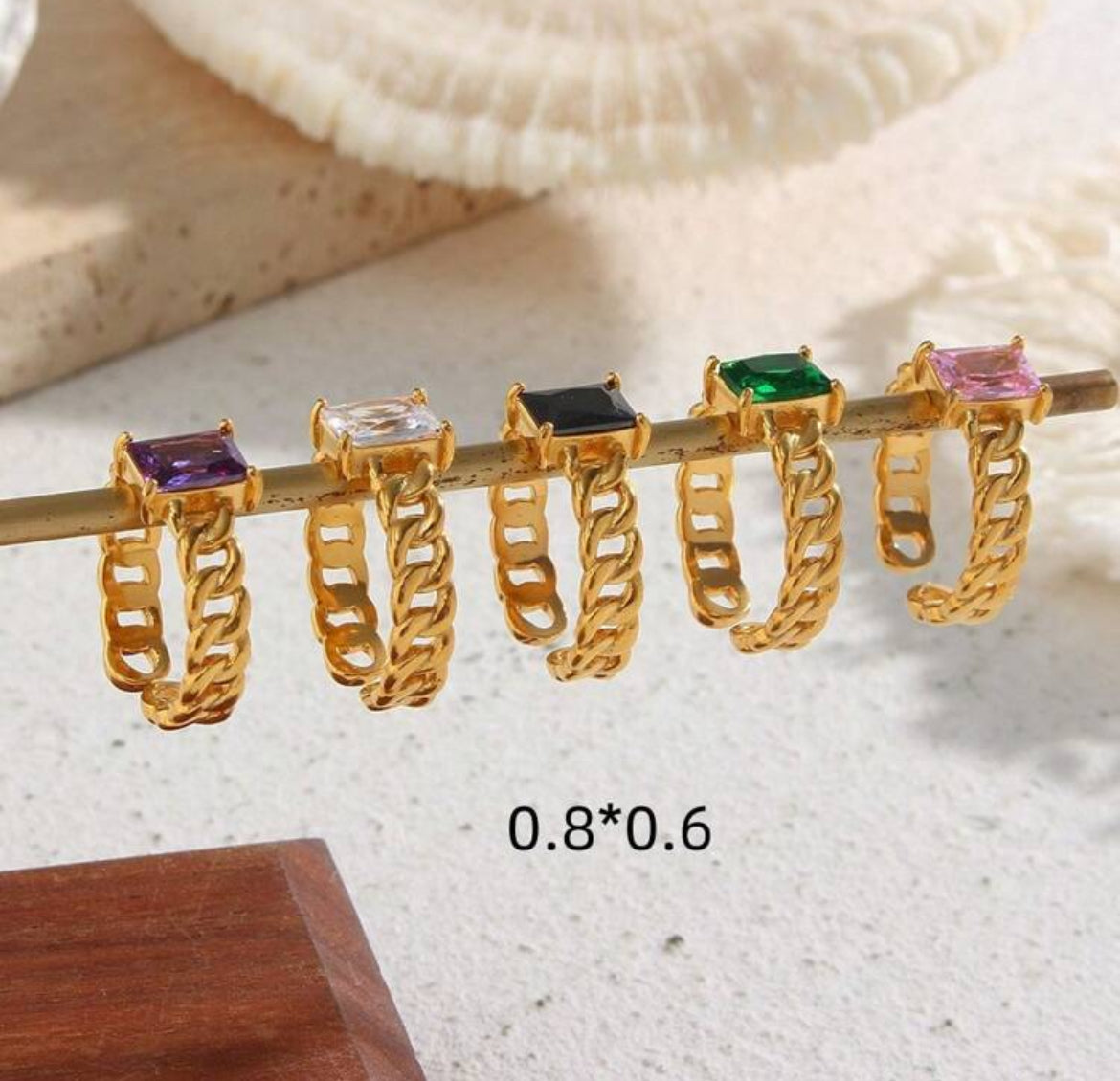 Ash 18K gold plated open ring