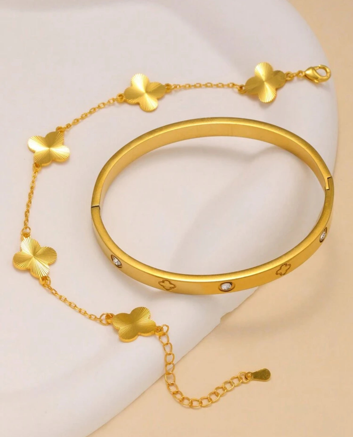 Clio 2pc Stainless Steel bracelet Set