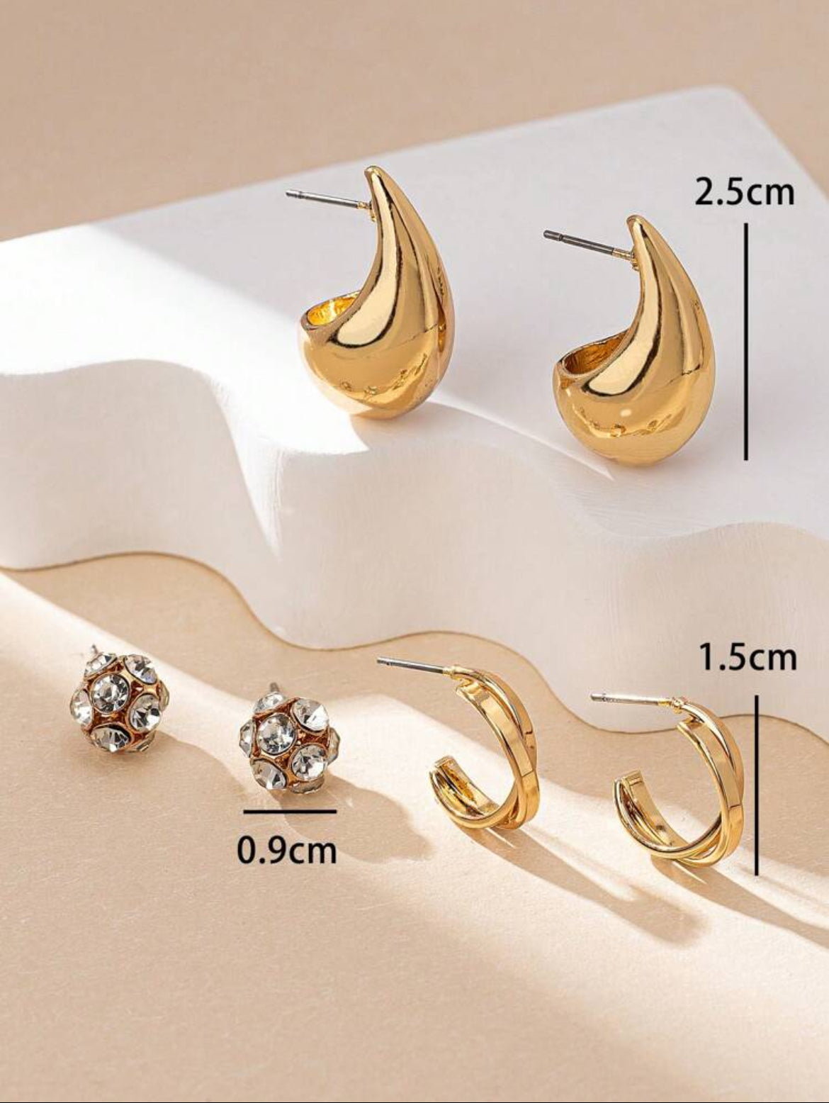 3 pairs exquisite earring set