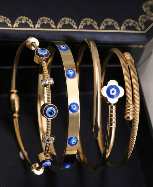 Blue Aura Bracelet Set
