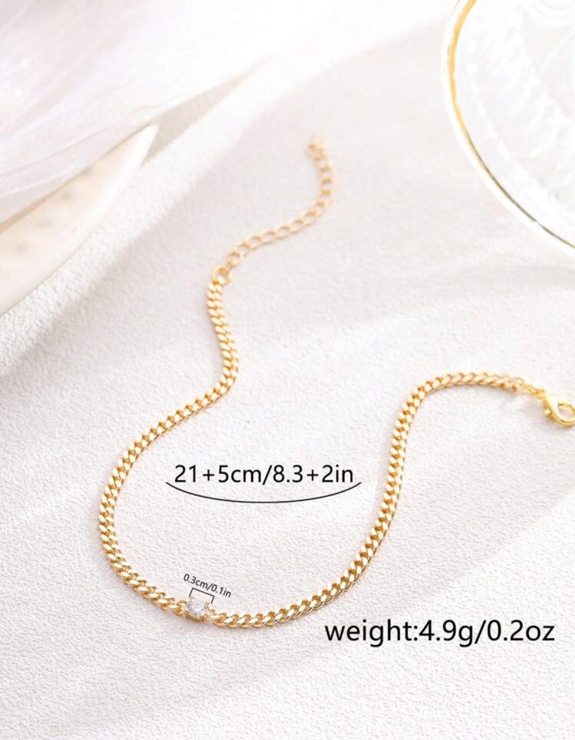 Callie elegant gold plated anklet