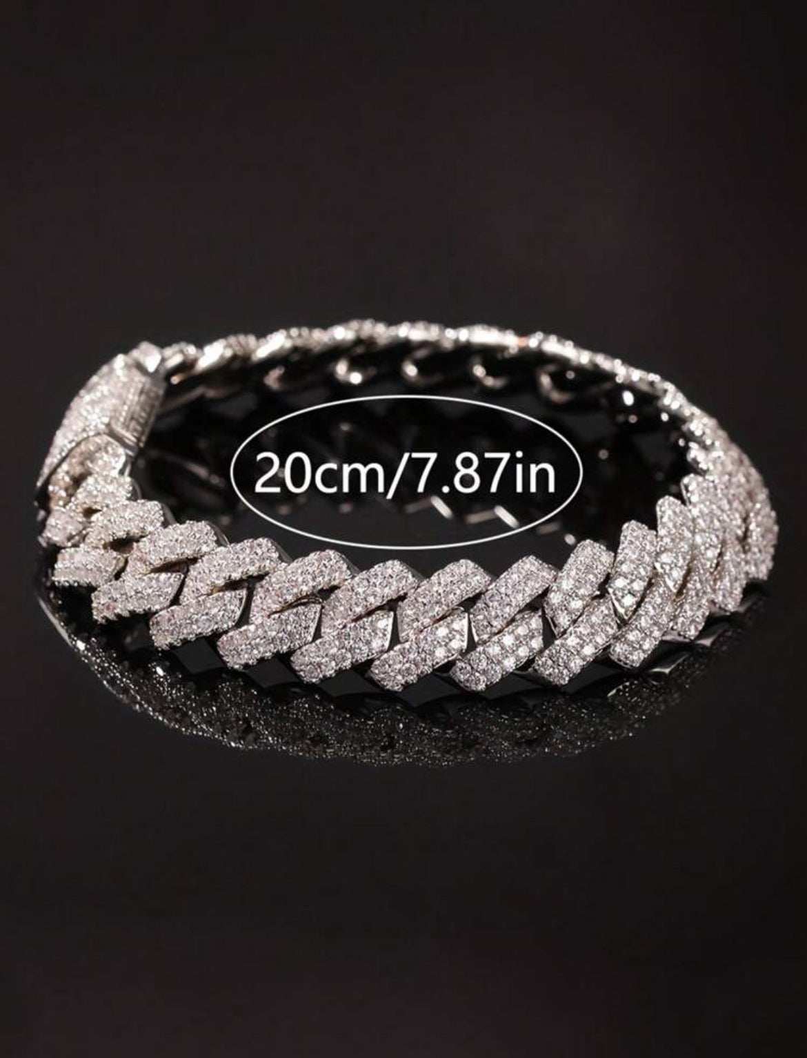 Box buckle Icy bracelet for men