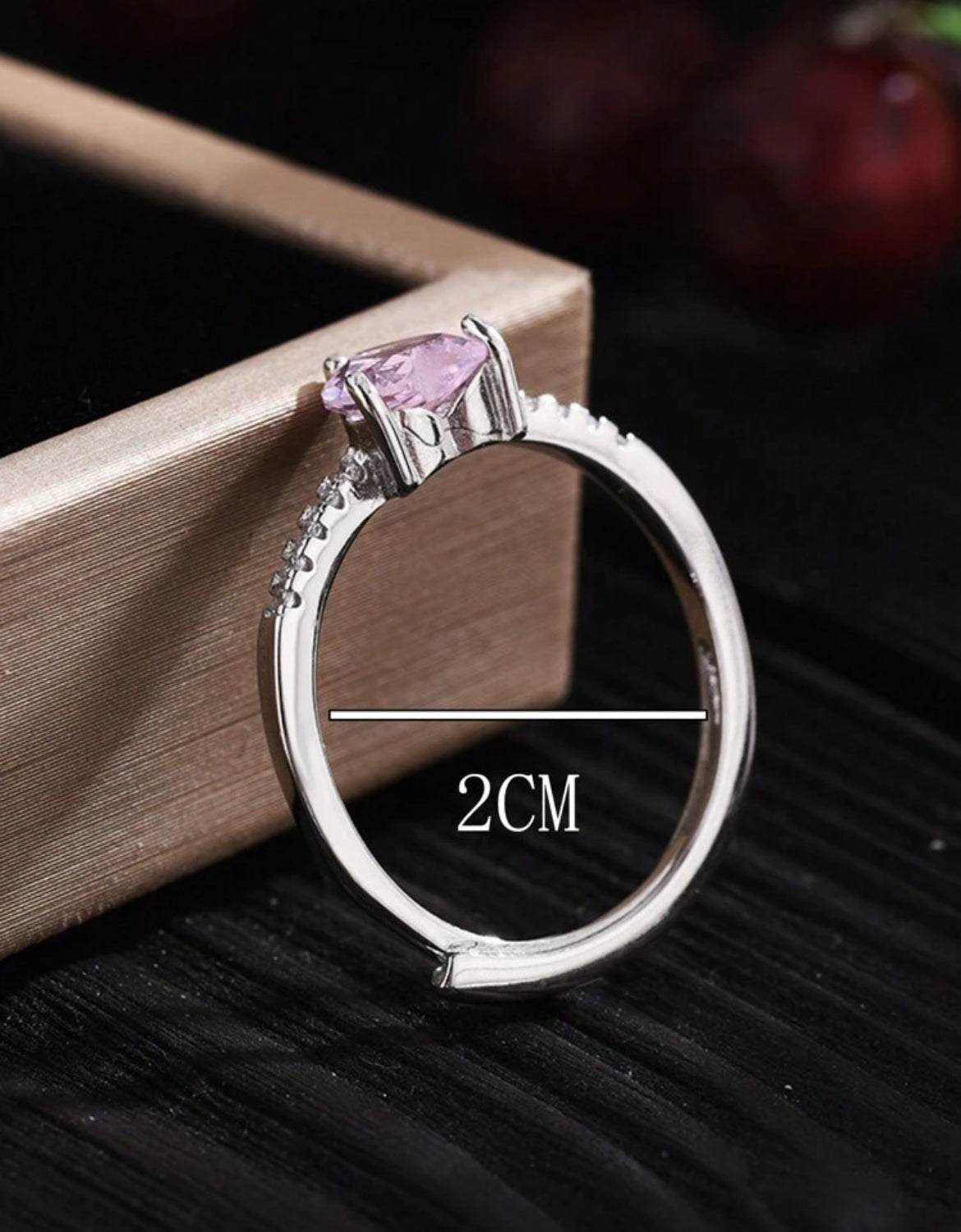 Rose Heart Shaped Ring