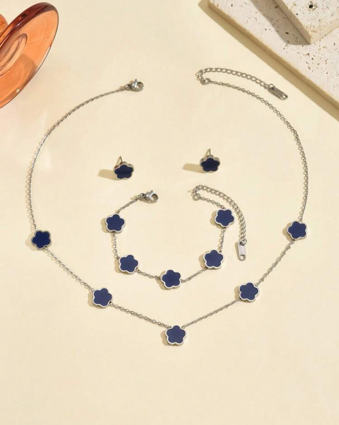 4pc Isabel Clover Necklace Set